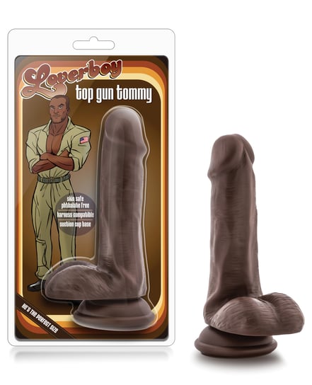Blush Coverboy Top Gun Tommy 6″ Realistic Cock – Chocolate by Coverboy product image