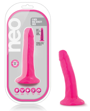 Blush Neo 5.5″ Dual Density Cock – Neon Pink by Neo product image