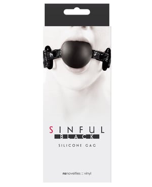 Sinful Soft Silicone Gag – Black by Sinful product image