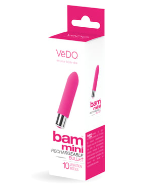 VeDO Bam Mini Rechargeable Bullet Vibe – Foxy Pink by VeDO product image