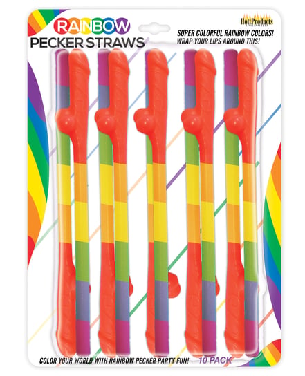 Rainbow Pecker Straws Pack of 10 by Rainbow product image