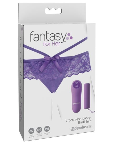 Fantasy For Her Crotchless Panty Thrill Her – Purple by Fantasy For Her product image