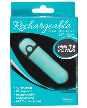 Simple & True Rechargeable Vibrating Bullet – Teal by Swan product image