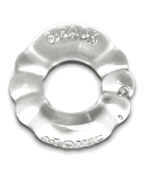 Oxballs Atomic Jock 6-Pack Shaped Cockring – Clear by Oxballs product image
