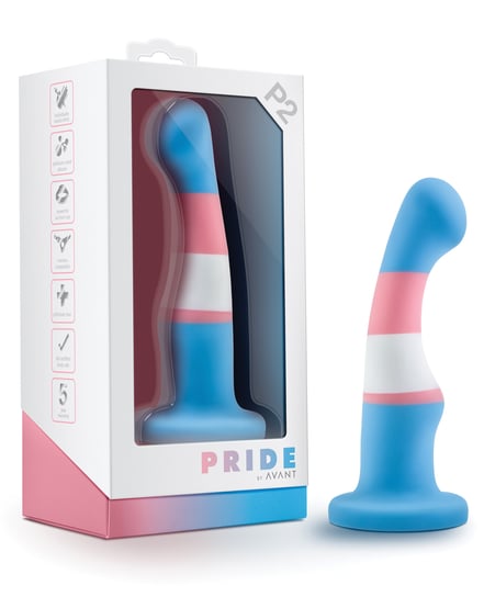 Blush Avant P2 Transgender Pride Silicone Dong – True Blue by Avant product image