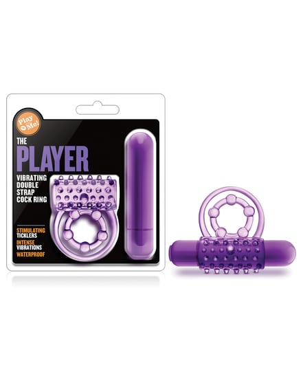 Blush Play With Me the Player Vibrating Double Strap Cockring – Purple by Play With Me product image