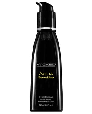 Wicked Sensual Care Hypoallergenic Aqua Sensitive Water Based Lubricant – 8 oz Unscented by Wicked Sensual Care product image