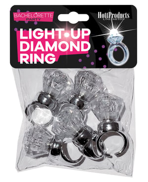 Light Up Diamond Ring – Pack of 5 by Hott Products product image