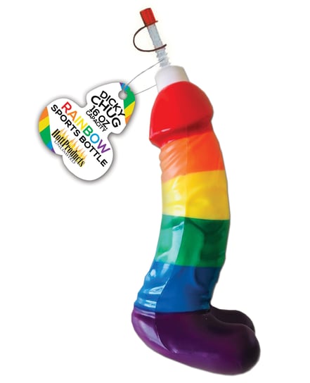 Rainbow Dicky Chug Sports Bottle by Hott Products product image