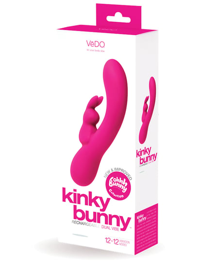 VeDO Kinky Bunny Plus Rechargeable Dual Vibe – Foxy Pink by VeDO product image