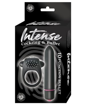 Intense Cockring & Bullet – Black by Intense product image