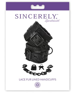 Sincerely Lace Fur Lined Handcuffs by Sincerely product image