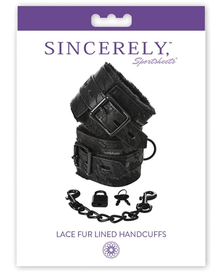 Sincerely Lace Fur Lined Handcuffs by Sincerely product image