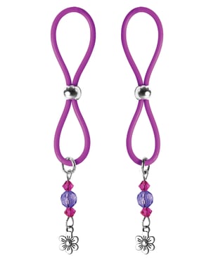 Bijoux de Nip Nipple Halos Flower Charm – Purple by Bijoux de Nip product image