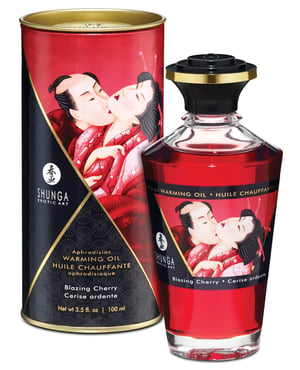 Shunga Warming Oil – 3.5 oz Blazing Cherry by Shunga product image