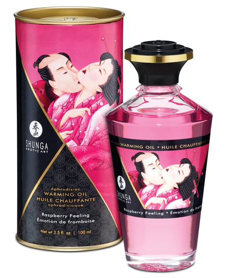 Shunga Warming Oil – 3.5 oz Raspberry Feeling by Shunga product image