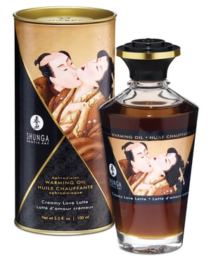 Shunga Warming Oil – 3.5 oz Creamy Love Latte by Shunga product image