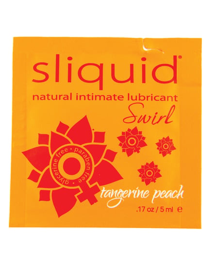 Sliquid Naturals Swirl Lubricant Pillow – .17 oz Peach by Sliquid product image