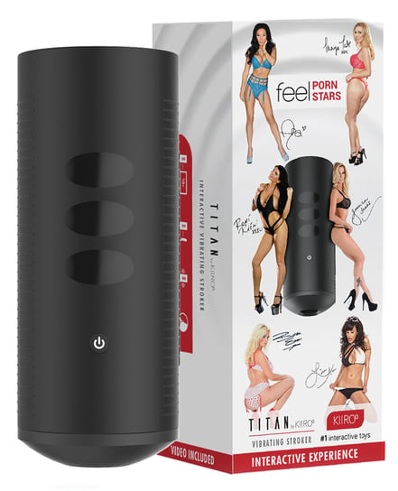 Kiiroo Titan The Experience Interactive Vibrating Stroker – Black by Kiiroo product image