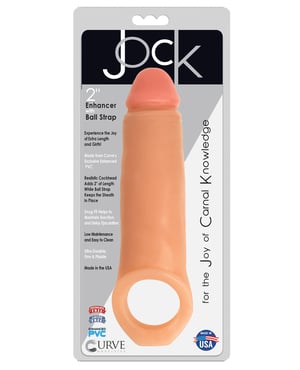 Curve Toys Jock Enhancer 2″ Extender w/Ball Strap – Vanilla by Jock product image