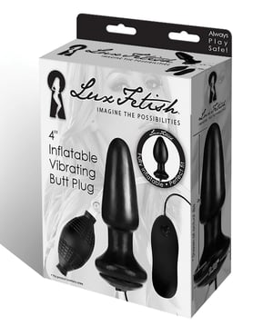 Lux Fetish 4″ Inflatable Vibrating Butt Plug by Lux product image