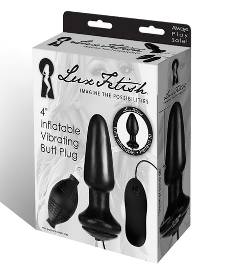 Lux Fetish 4″ Inflatable Vibrating Butt Plug by Lux product image