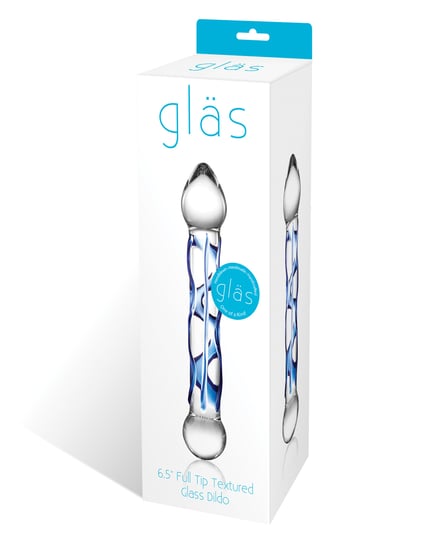 Glas 6.5″ Tip Textured Glass Dildo by Glas product image