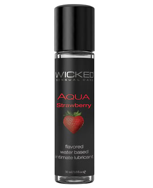 Wicked Sensual Care Aqua Water Based Lubricant – 1 oz Strawberry by Wicked Sensual Care product image