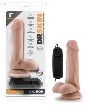 Blush Dr. Skin Dr. Rob 6″ Cock w/Suction Cup – Vanilla by Dr. Skin product image