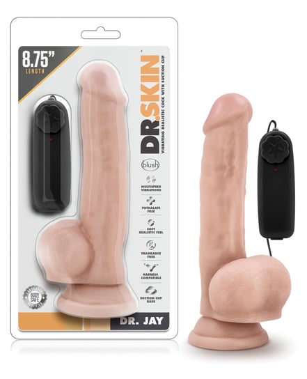 Blush Dr. Skin Dr. Jay 8.75″ Cock w/Suction Cup – Vanilla by Dr. Skin product image