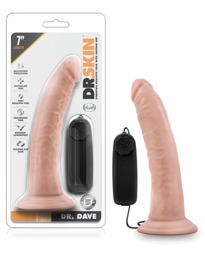 Blush Dr. Skin Dr. Dave 7″ Cock w/Suction Cup – Vanilla by Dr. Skin product image