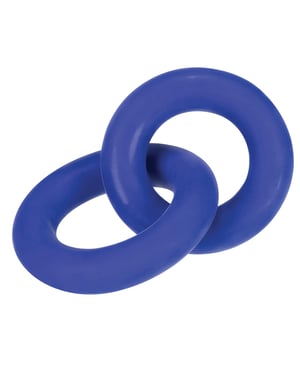 Hunky Junk Duo Linked Cock & Ball Rings – Cobalt by Hunky Junk product image
