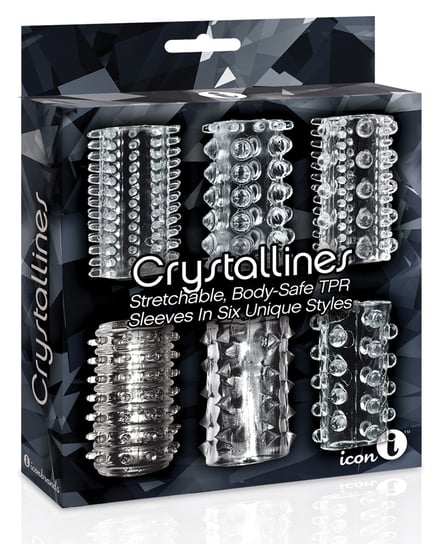 The 9’s Crystalline TPR Cock Sleeve 6 Pack – Clear by The 9s product image