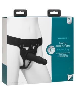Body Extensions Be Daring 2 Piece Strap On Set – Black by Body Extensions product image