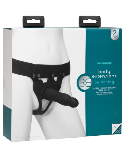 Body Extensions Be Daring 2 Piece Strap On Set – Black by Body Extensions product image