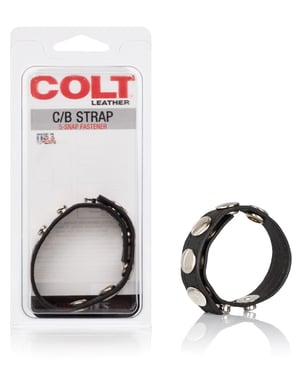 COLT Leather C/B Strap 5 Snap Fastener – Black by Colt product image
