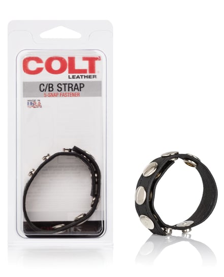COLT Leather C/B Strap 5 Snap Fastener – Black by Colt product image
