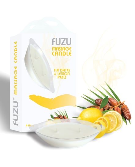 Fuzu Massage Candle – 4 oz Fiji Dates & Lemon Peel by Fuzu product image