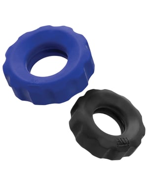 Hunky Junk Cog Ring 2 Size Double Pack – Cobalt & Tar Pack of 2 by Hunky Junk product image