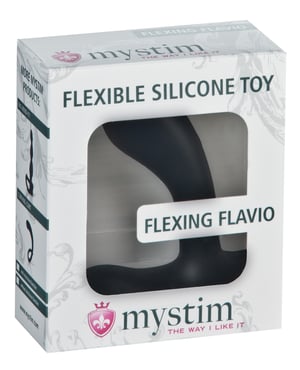Mystim Flexing Flavio eStim Silicone Prostate Stimulator – Black by Mystim product image
