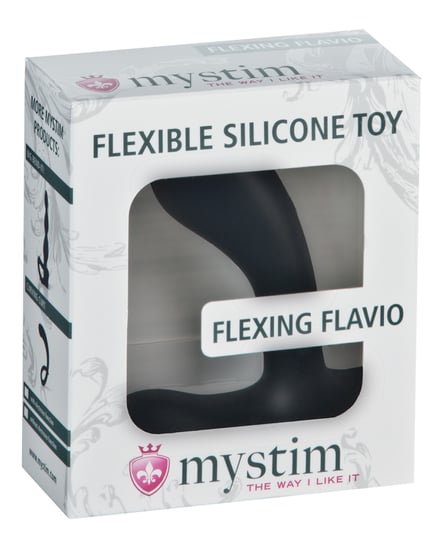 Mystim Flexing Flavio eStim Silicone Prostate Stimulator – Black by Mystim product image