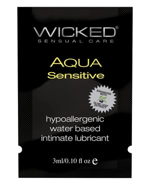 Wicked Sensual Care Hypoallergenic Aqua Sensitive Water Based Lubricant – .1 oz by Wicked Sensual Care product image