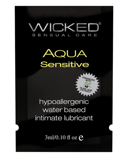 Wicked Sensual Care Hypoallergenic Aqua Sensitive Water Based Lubricant – .1 oz by Wicked Sensual Care product image
