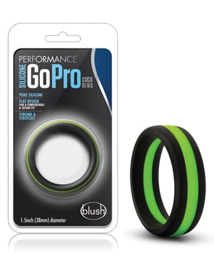 Blush Performance Silicone Go Pro Cock Ring – Black/Green by Performance product image