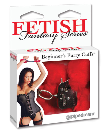 Fetish Fantasy Series Beginner’s Furry Cuffs – Red by Fetish Fantasy Series product image