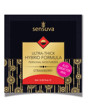 Sensuva Ultra Thick Hybrid Personal Moisturizer Single Use Packet – 6 ml Strawberry by Sensuva product image