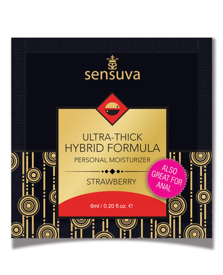 Sensuva Ultra Thick Hybrid Personal Moisturizer Single Use Packet – 6 ml Strawberry by Sensuva product image