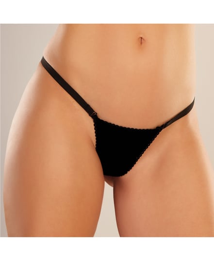 Adore Between the Cheats Wetlook Panty Black O/S by Adore product image