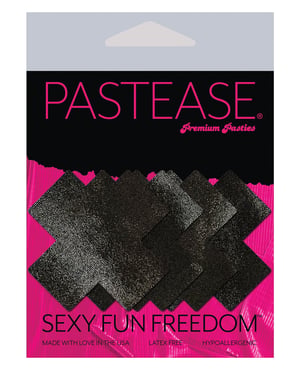 Pastease Premium Petites Liquid Cross – Black O/S Pack of 2 Pair by Pastease product image