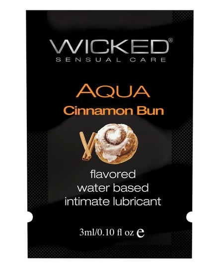 Wicked Sensual Care Aqua Waterbased Lubricant – .1 oz Cinnamon Bun by Wicked Sensual Care product image